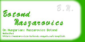 botond maszarovics business card